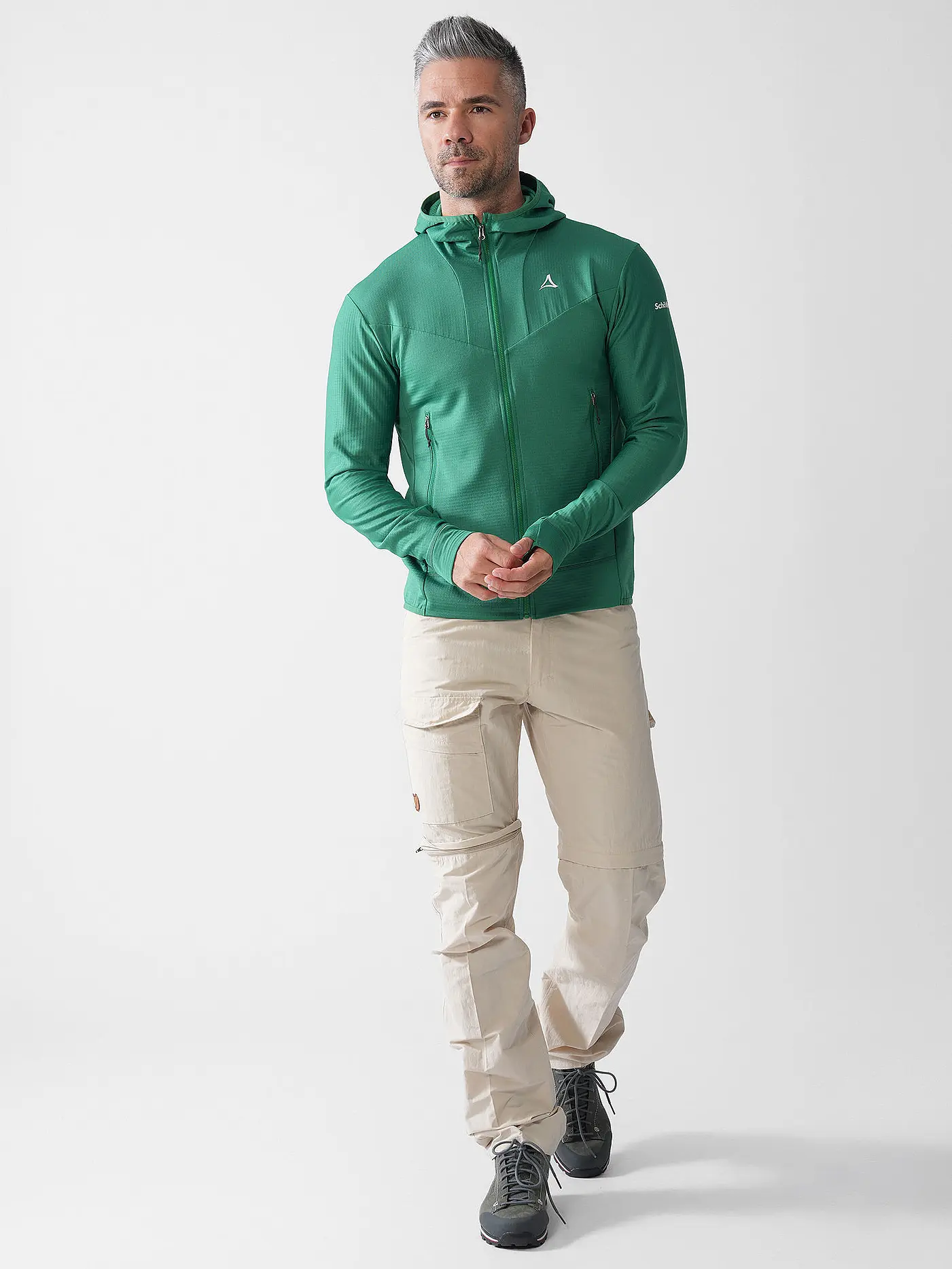 SCHÖFFEL | Herren Fleecejacke Style Blaueis Hoodie | grün